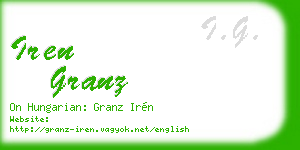 iren granz business card